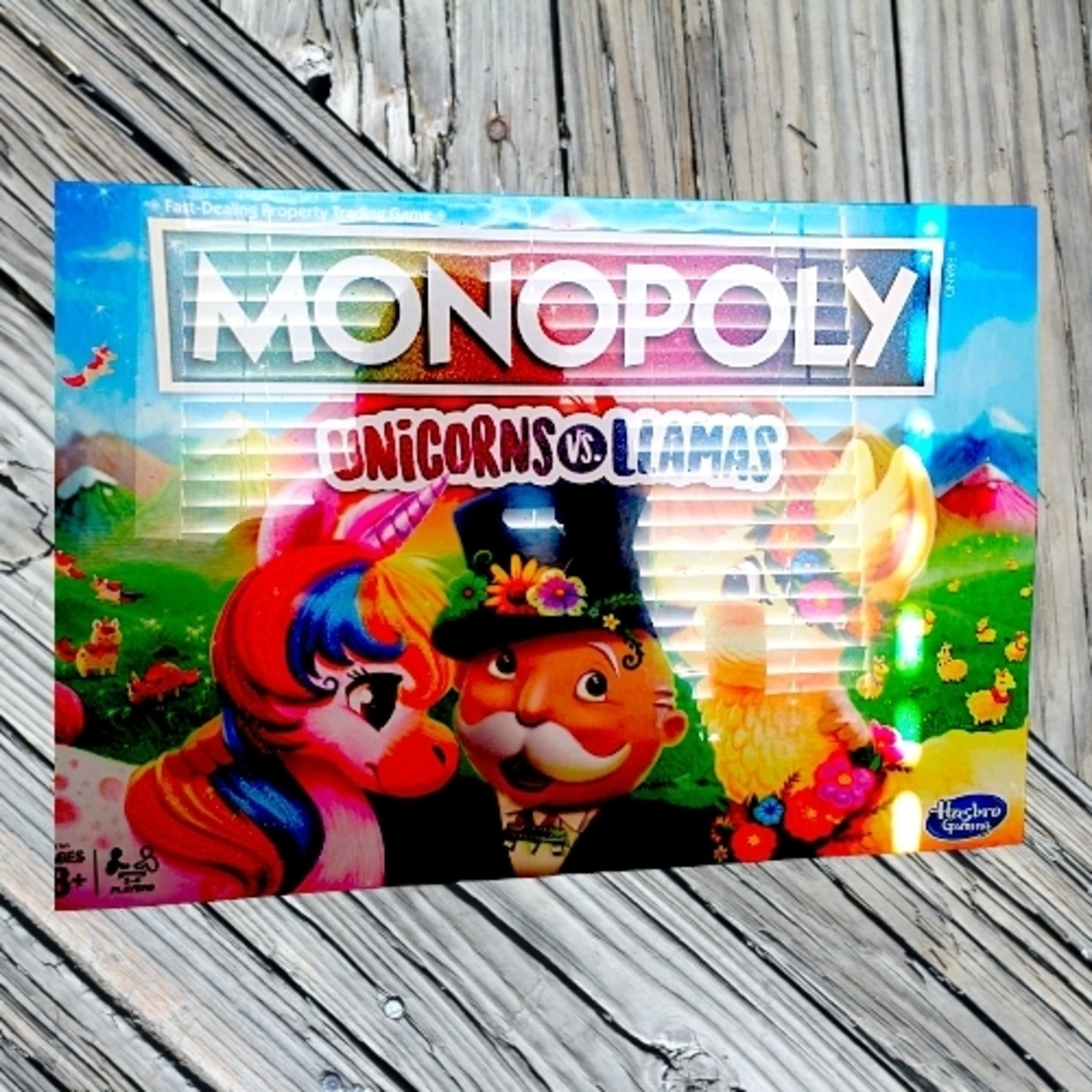 NEW Monopoly Unicorns vs Llamas Board Game by Hasbro - SEALED
